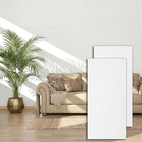 4-Pack Faux Stone Wall Covering, 23.6" x 47.2" MCM Modified Clay Material 3D by premiumqualitypeelandsticktile