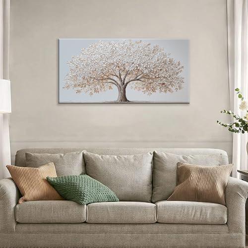 White Tree Wall Art Wall Art Decor 20"X40" Minimalist Wall Art - Image 3
