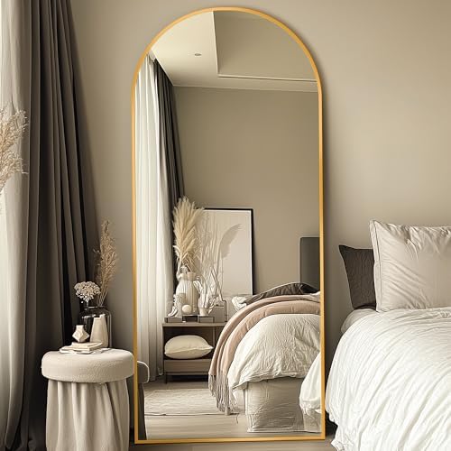 71"x28" Arched Full Length Mirror, Standing Floor Mirror - Image 3