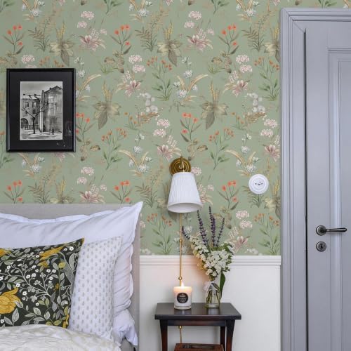 Simon&Siff Vintage Floral Peel and Stick Wallpaper 800" x 17.3" - Image 4