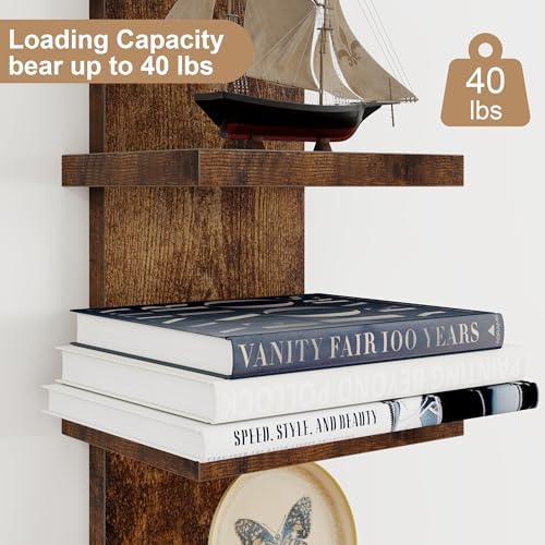Fun Memories 5 Tier Wall Shelf Unit, Vertical Storage Tower - Image 5