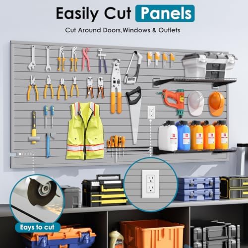 Brakki Slat Wall Paneling 4x8 Ft, Slatwall Garage Organizer Storage System - Image 5