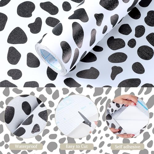 Vinjiasin Black and White Dalmatian Peel and Stick Wallpaper – Modern Spot - Image 6