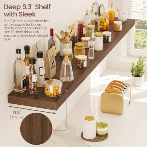 Vivelove Floating Shelves 9 inch Deep 55”Long Set of 2 - Image 7