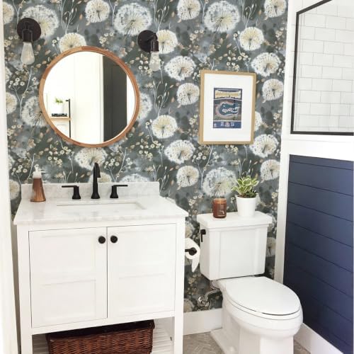 Nukofal Dandelion Wallpaper Peel and Stick Floral Wallpaper 16.9"x118.1" - Image 5