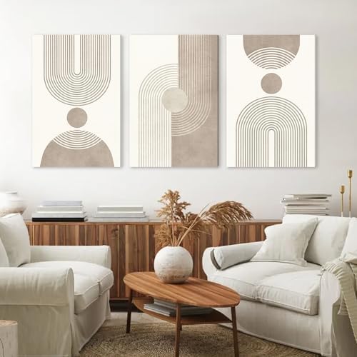 EJPFOGV Triptych Abstract Geometric Wrapped Canvas Wall Art 20x30 inches x3 - Image 5