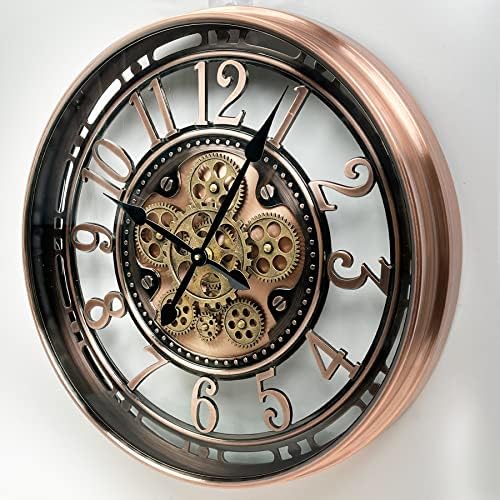 Real Moving Gears Wall Clock Large Modern Metal Clocks - Image 2