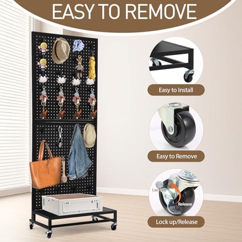 Eastern Tree Metal Pegboard Display Stand 2'x 5'with Base Plate, Pegboard - Image 3