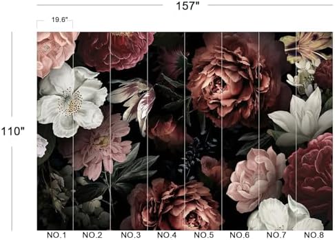 Moody Dark Floral Peony Butterfly Wallpaper - Image 5