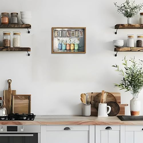 Framed Vintage Kitchen Canvas Wall Art, Retro Letter Signs - Image 7