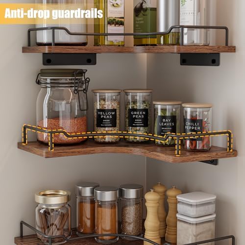 L-Shaped Corner Floating Shelves Wall Mounted Set of 3 - Image 6