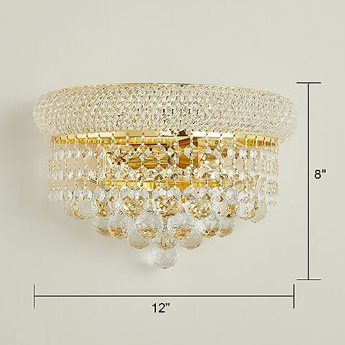 2-Lights Empire Crystal Wall Sconce Light - Image 2