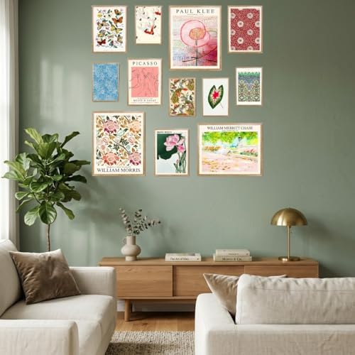 15 Pcs Framed Vintage Eclectic Gallery Wall Art Set - Image 6