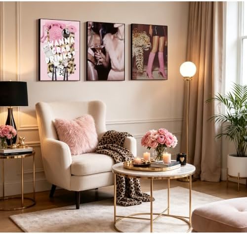 Pink Cheetah Wall Art Leopard Room Decor Pictures Fashion Prints Poster - Image 6