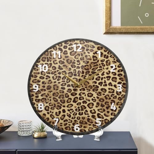 ALAZA Cheetah Leopard Print Animal Skin Wall Clock Battery Operated Silent Non - Image 6
