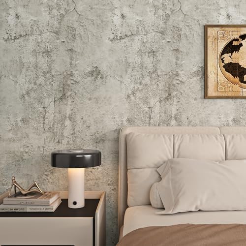 Livelynine Concrete Look Wallpaper Peel and Stick Bathroom Wallpaper Self - Image 5