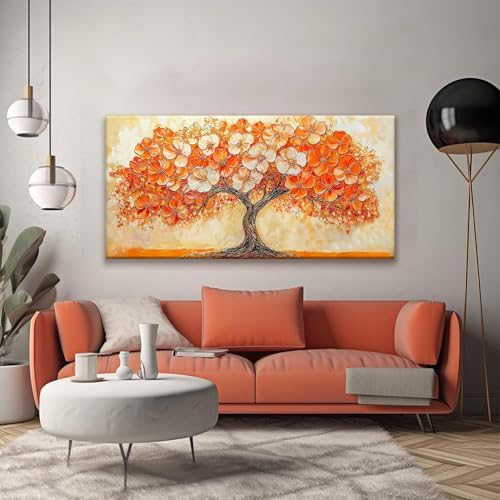 Suconvng Canvas Art Wall Decor Orange Tree Abstract Wall Art - Image 5