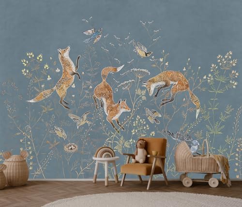 Animal Wallpaper Peel and Stick Woodland Wildlife Safari Wall Mural - Image 2