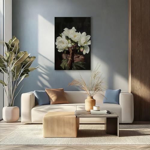 Black People Canvas Wall Art Modern Oil Painting Poster 16x24 Inch Framed - Image 6