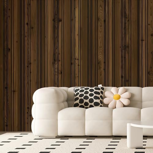 Art3d 104 x 12 in Wood Grain Wainscoting Wall Panel, Natural Walnut - Image 2