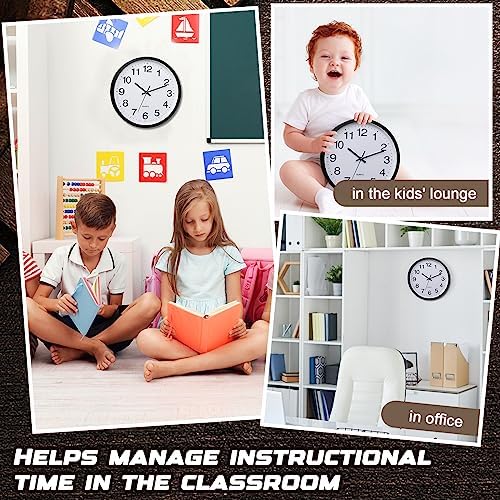 Inbagi 8 Pcs Wall Clock Bulk Silent - Image 5