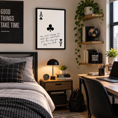 GEFQBBLD Black Framed Ace of Clubs Canvas Wall Art - Image 2