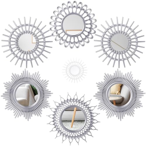 Namalu 6 Pcs Sunburst Round Mirror - Image 3