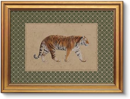 VIYYIEA Vintage Gold Framed Wall Art, Walking Triger Artwork, 12x16 inch by VIYYIEAART