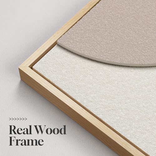 3D Large Framed Boho Neutral Abstract Wall Art - Image 6