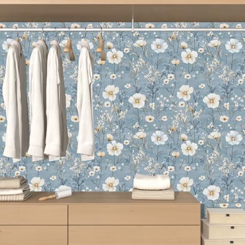 Laatse Vintage Floral Wallpaper Peel and Stick 17.5" x 393" - Image 4