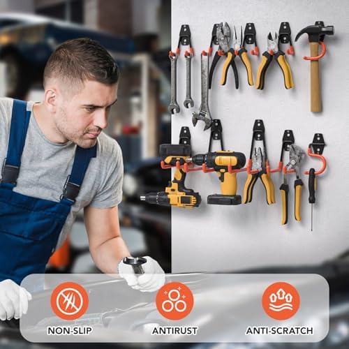Garage Hooks, Anti-Slip Heavy Duty Wall Mount Hooks - Image 5