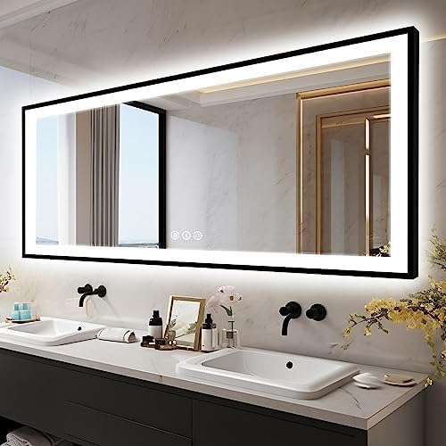 EchosLife 96x36 Large LED Bathroom Mirror by EchosLife