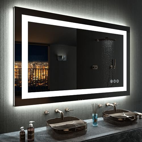 LOAAO 48"X30" RGB LED Bathroom Mirror by LOAAO