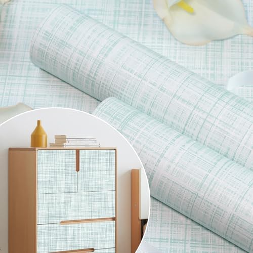 Light Green Grasscloth Wallpaper Peel and Stick Wallpaper Texture Contact Paper - Image 2
