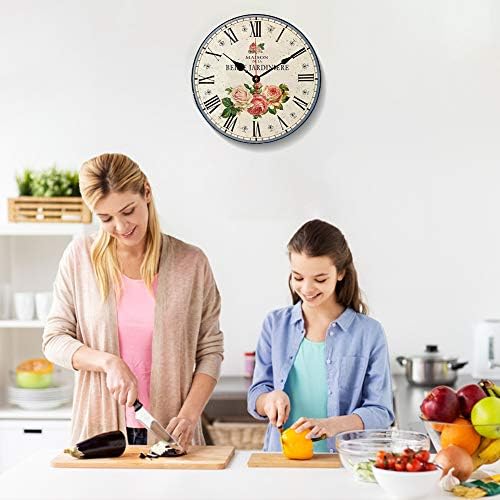 14 Inch Silent Non-Ticking Roman Numerals Wall Clock - Image 6