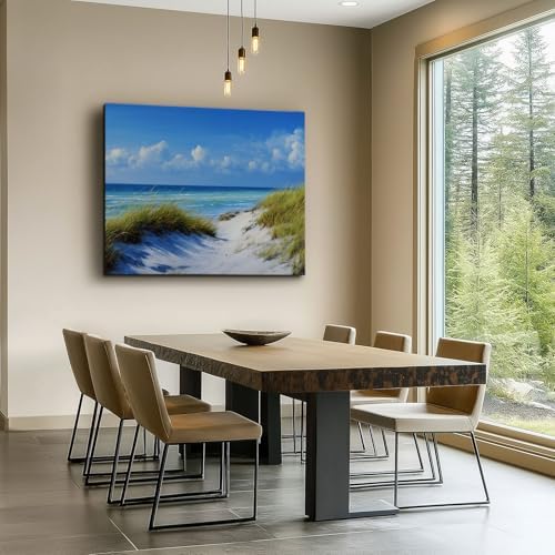 Wall Art Peaceful Beach Landscape Canvas Wall Print - Image 2