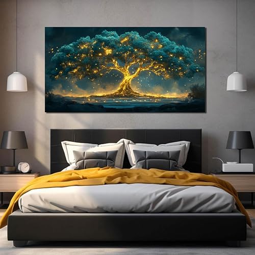 Canvas Wall Art Decor Artwork for Walls Green Wall Art Decor Large Tree of Life - Image 3