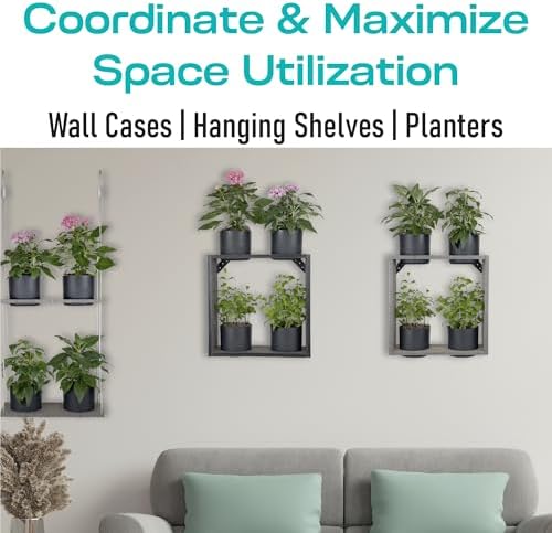 Hanging Planter Line, Plant Hanger, Stone Gray, 8 Pots Combo - Image 2