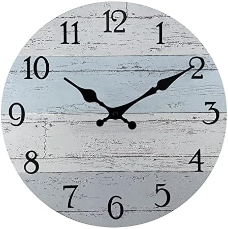 Plumeet Smaill Wall Clock, Rustic Coastal Country Village Clocks Decorative by Plumeet