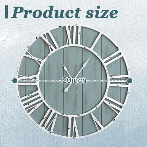 Quelay 20 Inch Large Coastal Wall Clock - Image 2