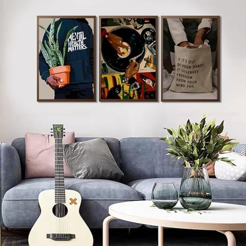 Black Men Wall Art Set of 3 Fashion African American Black Man Poster Prints - Image 3