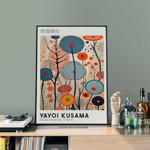 Yayoi. Kusama Wall Art Vintage Japanese Posters Prints Tokyo Aesthetic Painting - Image 3