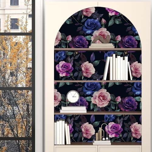 Laatse Gothic Purple Floral Wallpaper Peel and Stick 17.5" × 118" - Image 7