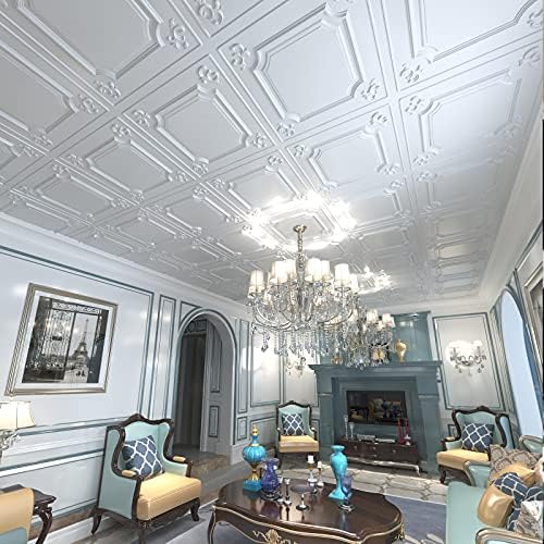 Art3d 12-Pack Waterproof PVC Drop Ceiling Tiles, 24 x 24 in - Image 3