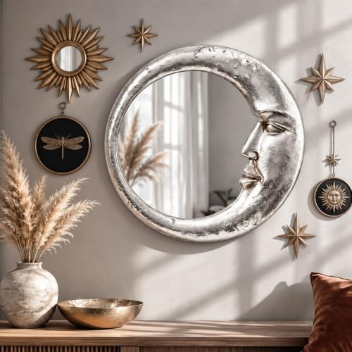 Novabright Moon Crescent Celestial Mirror 90s Wall Decor - Image 6