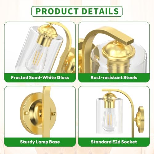 Phaosio Gold Wall Sconces Lights - Image 4