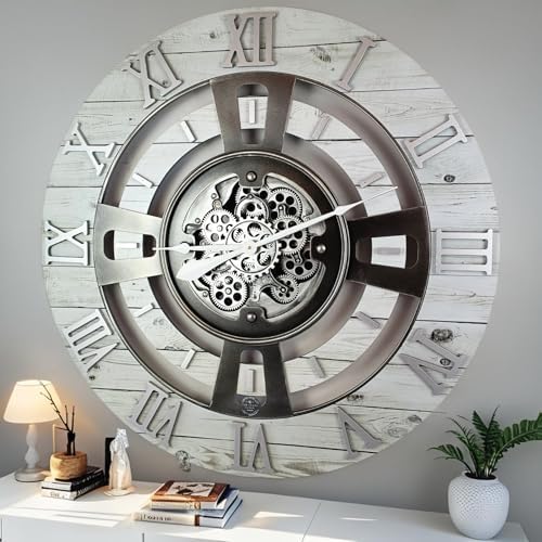 ImprovingLife The Gears Clock Real Moving Gear Wall Clock England Line) by THEGEARSCLOCK