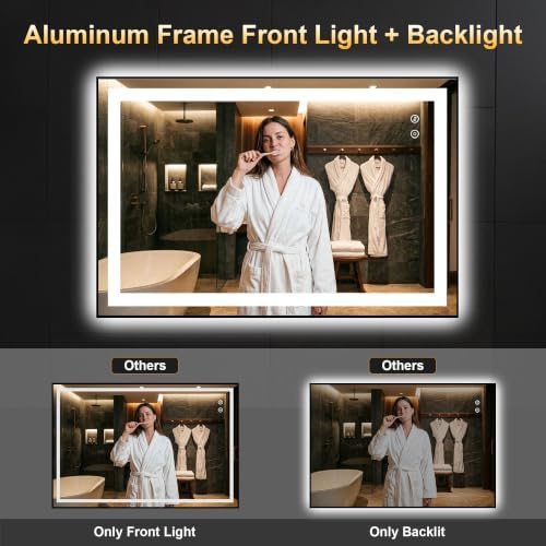 LED Bathroom Mirror with Light, 24x36 Vanity Mirror - Image 6