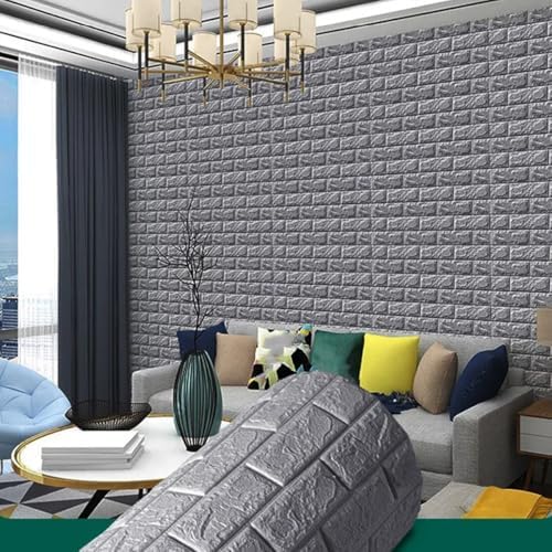 Waterproof Wall Panels 27.5" x 39.3" Faux Brick Wallpaper Peel and Stick Art - Image 4