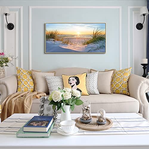MHARTK66 Framed Wall Art for Living Room Modern Wall Decor for Bedroom Beach - Image 5
